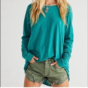 We the Free Free People Arden Extra Long Cotton Top Sz XS